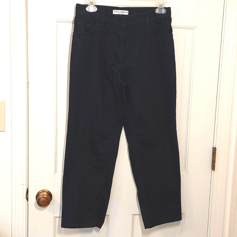 Dolce & Gabbana Black Crop Pants, Size 40 (XS)